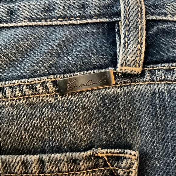 KanCan Pam Mid Rise Ripped Boyfriend Jeans Destroyed MediumWash - Picture 5 of 9